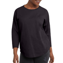 Load image into Gallery viewer, Hanes Women&#39;s Essentials Three-Quarter Sleeve Tee, Cotton T-Shirt For Women, Classic Fit
