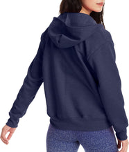 Load image into Gallery viewer, Hanes Women&#39;s Full-Zip Hooded Sweatshirt, EcoSmart Women&#39;s Sweatshirt, Women&#39;s Comfortable Hoodie
