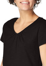 Load image into Gallery viewer, Hanes Slub Jersey Shirred V-Neck
