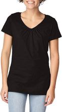 Load image into Gallery viewer, Hanes Slub Jersey Shirred V-Neck
