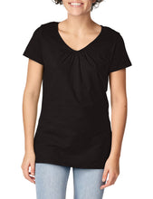 Load image into Gallery viewer, Hanes Slub Jersey Shirred V-Neck
