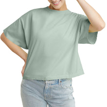 Load image into Gallery viewer, Hanes Originals Garment Washed T-Shirt, Crewneck Crop Tees for Women
