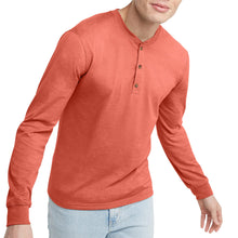 Load image into Gallery viewer, Hanes Originals Men&#39;s Henley T-Shirt, Long Sleeve Cotton Henley Tees for Men
