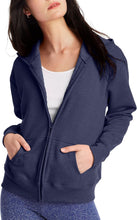 Load image into Gallery viewer, Hanes Women&#39;s Full-Zip Hooded Sweatshirt, EcoSmart Women&#39;s Sweatshirt, Women&#39;s Comfortable Hoodie
