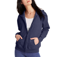 Load image into Gallery viewer, Hanes Women&#39;s Full-Zip Hooded Sweatshirt, EcoSmart Women&#39;s Sweatshirt, Women&#39;s Comfortable Hoodie
