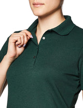 Load image into Gallery viewer, Hanes Short Sleeve Pique Shirt, Four-Button Midweight Polo for Women
