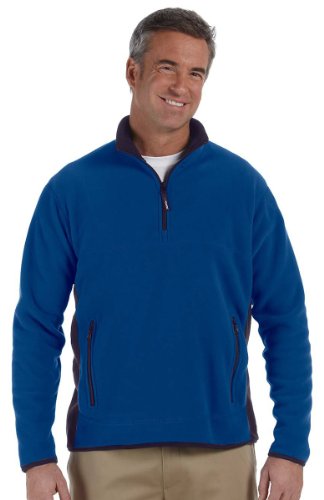 Chestnut Hill Polartec Colorblock Quarter-Zip Jacket CH970 blue X-Small