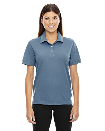 EX LAD SS PIQ POLO W/TEFLON (NEWPORT BLU 779) (3XL)