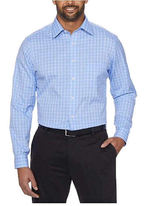 Kirkland Signature Men's Non-Iron Spread Collar Dress Shirt